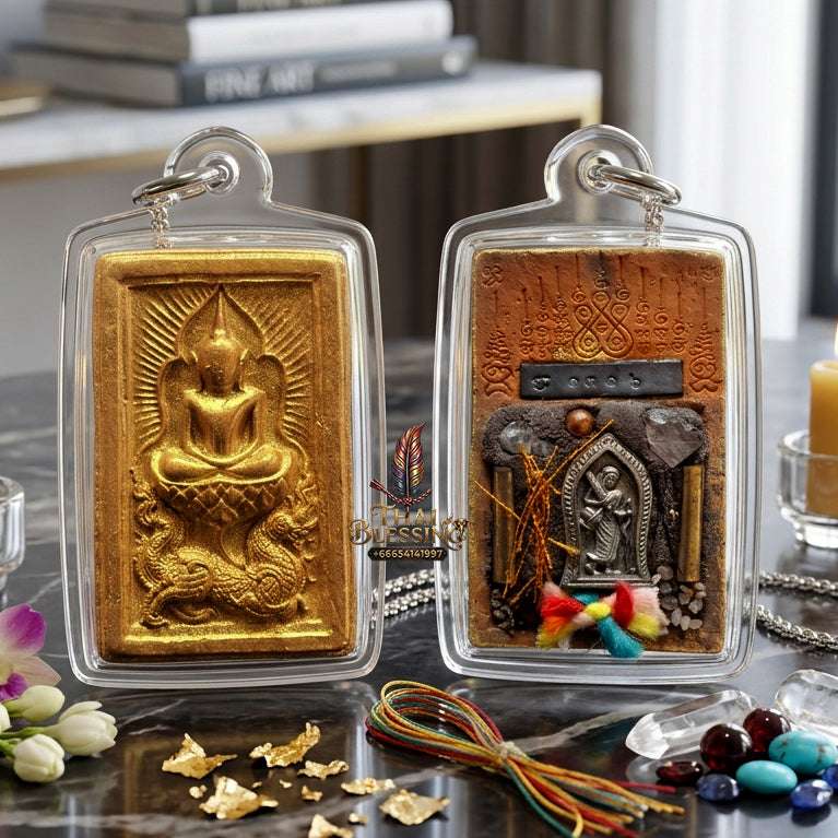Authentic Thai Amulet Phra Somdej Waek Marn Ananta Sub Blessed Talisman for Prosperity and Protection Thai Blessing Co By RURUECHA
