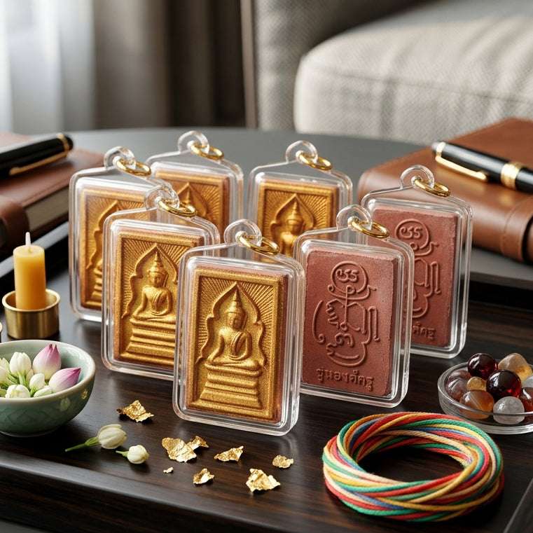 ✨ Authentic Thai Amulet Phra Somdej Whak Marn Mae Thorani Wahn Saboo Lued - Blessed First Edition Sacred Powder Talisman for Ultimate Success and Protection Thai Blessing Co By RURUECHA