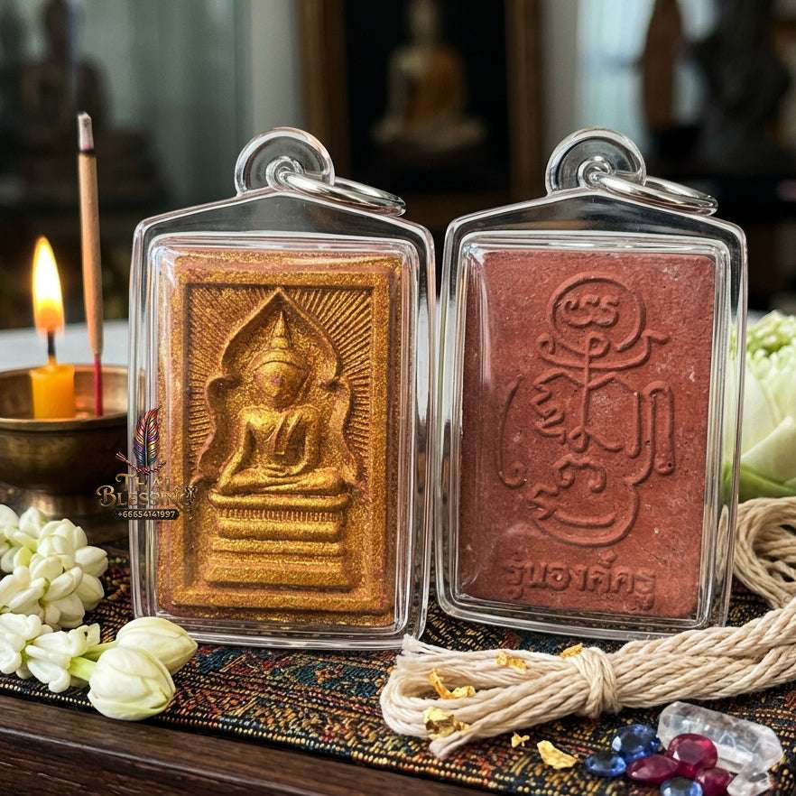 ✨ Authentic Thai Amulet Phra Somdej Whak Marn Mae Thorani Wahn Saboo Lued - Blessed First Edition Sacred Powder Talisman for Ultimate Success and Protection Thai Blessing Co By RURUECHA