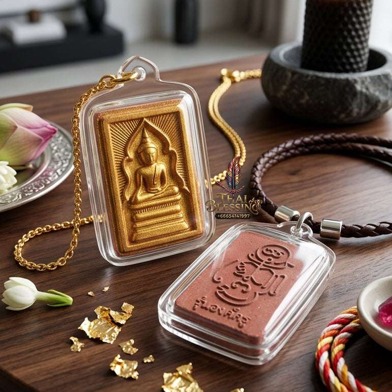 ✨ Authentic Thai Amulet Phra Somdej Whak Marn Mae Thorani Wahn Saboo Lued - Blessed First Edition Sacred Powder Talisman for Ultimate Success and Protection Thai Blessing Co By RURUECHA