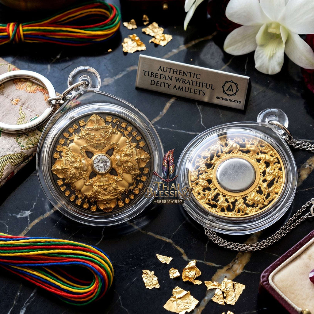 ✨👑🌑 Authentic Thai Amulet Rahu Phichai Sombat Stealth Node - Achan Ransiri Black & Gold Samrit Medal, 2019 Capital Guard