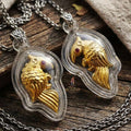 Authentic Thai Amulet "Salika Maha Long Sacred Gold-Plated Bronze Celestial Bird Pendant" Hypnotic Speech Charm, Sales Success & High Metta Attraction Thai Blessing Co By RURUECHA
