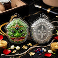 ✨ Authentic Thai Amulet Si Hu Ha Ta Rich & Prosperous Mask Pendant – Sacred Bronze Phra Indra Manifestation Talisman for Wealth Attraction & Protection by Kruba Boonyang Wat Huay Nam Un Thai Blessing Co By RURUECHA