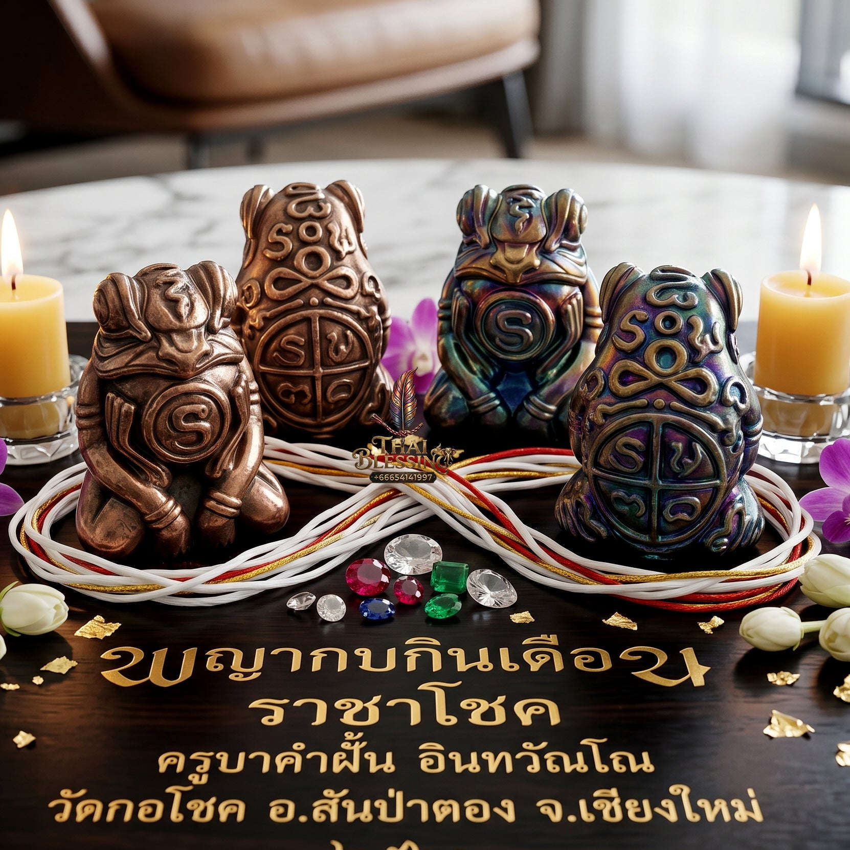 ✨👑🐸 Authentic Thai Amulet Sovereign Wealth Extraction Node - Khruba Kamfan Racha Choke Kop Kin Duean, Lanna Abundance Asset