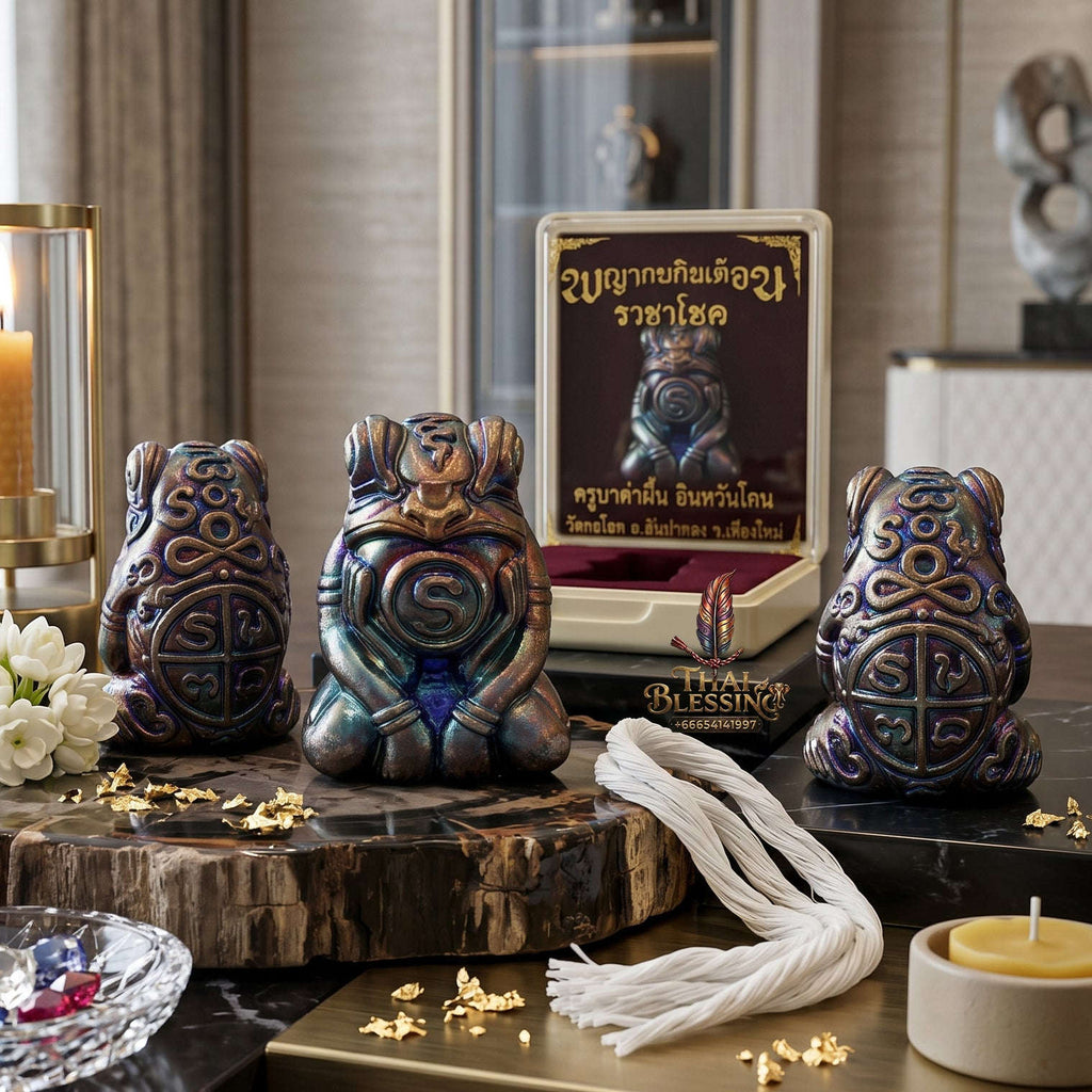 ✨👑🐸 Authentic Thai Amulet Sovereign Wealth Extraction Node - Khruba Kamfan Racha Choke Kop Kin Duean, Lanna Abundance Asset