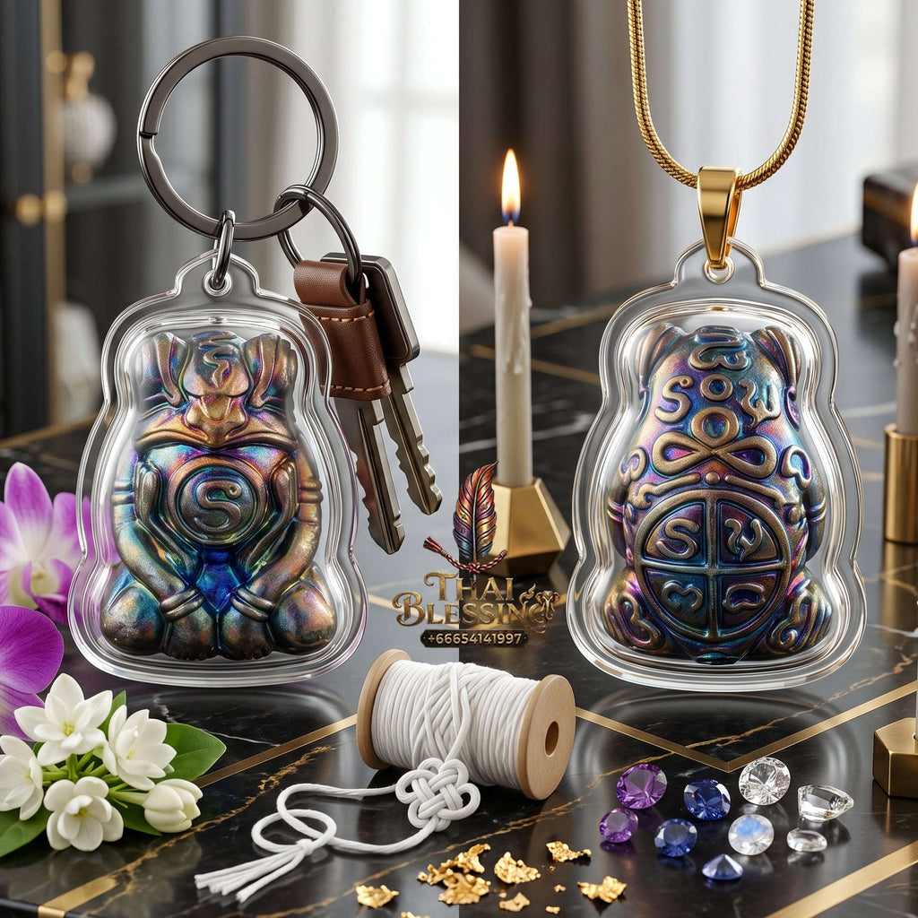 ✨👑🐸 Authentic Thai Amulet Sovereign Wealth Extraction Node - Khruba Kamfan Racha Choke Kop Kin Duean, Lanna Abundance Asset