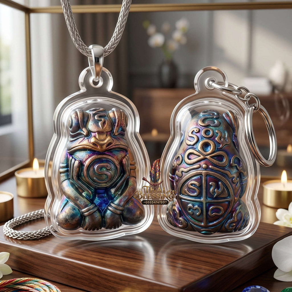 ✨👑🐸 Authentic Thai Amulet Sovereign Wealth Extraction Node - Khruba Kamfan Racha Choke Kop Kin Duean, Lanna Abundance Asset