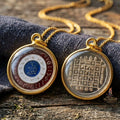 Authentic Thai Astrological Amulet "Rian Nun Duang Maha Chok Rap Sap BE 2562" - Supreme Destiny Elevation, Thai Flag Enamel Alpaca, Zodiac Fortune & Wealth Magnet