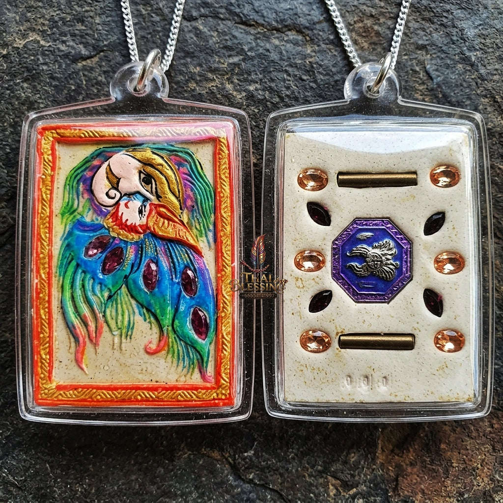 Authentic Thai Butterfly King Amulet "Thep Chamlaeng Phamon BE 2555" - Supreme Metta Charm, Sales Magnet & Wealth Attraction