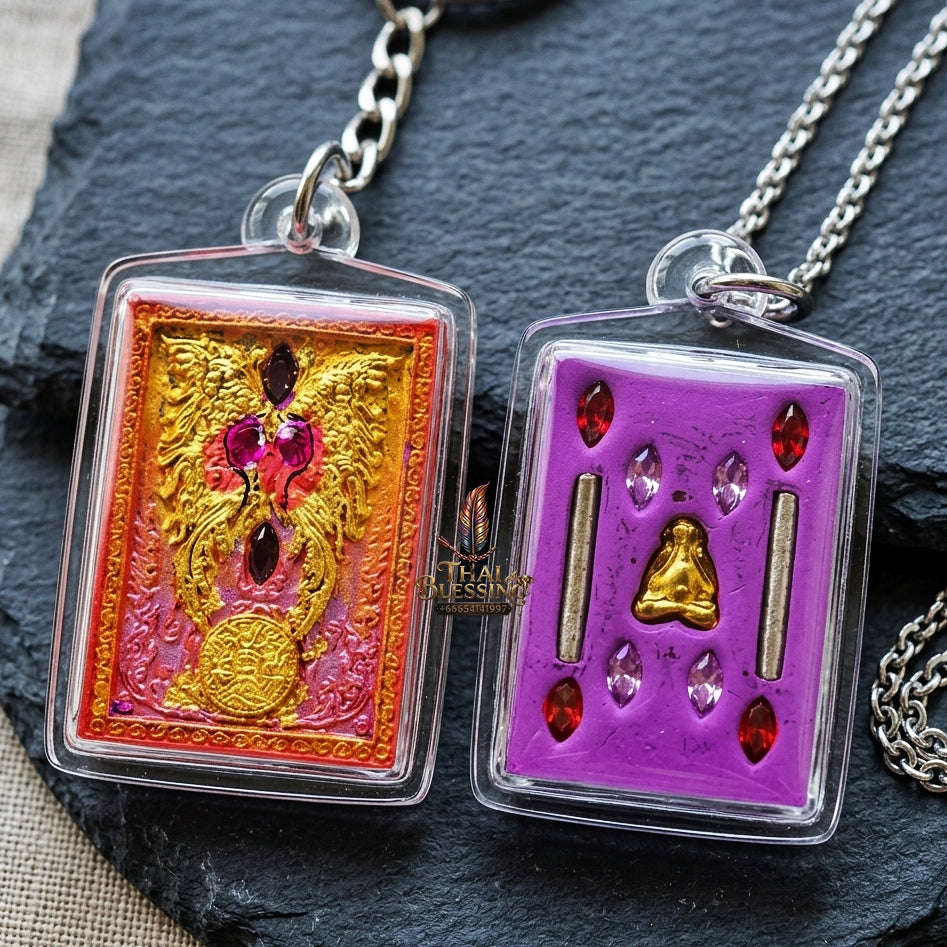 Authentic Thai Butterfly King Amulet "Thep Chamlaeng Phamon BE 2555" - Supreme Metta Charm, Sales Magnet & Wealth Attraction