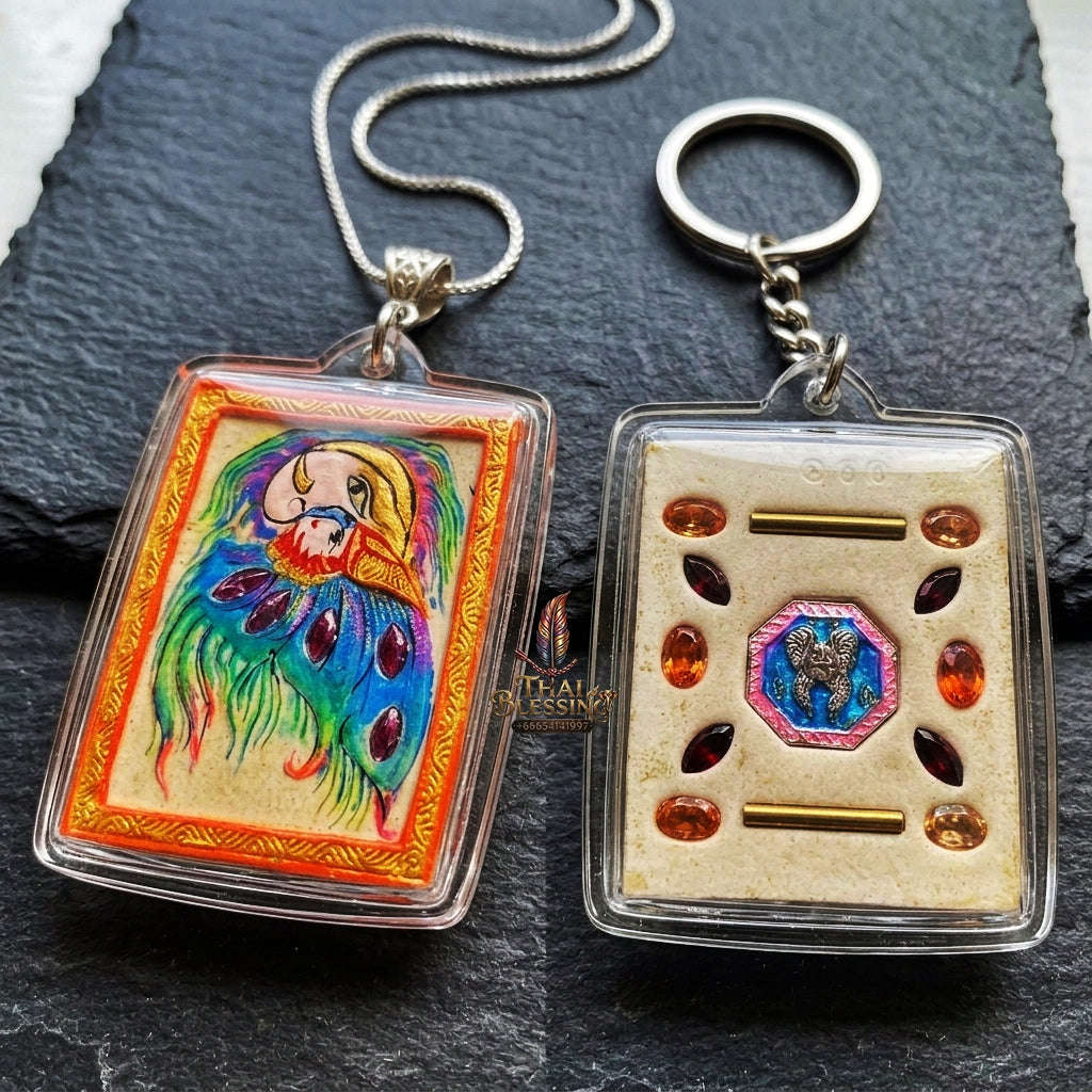 Authentic Thai Butterfly King Amulet "Thep Chamlaeng Phamon BE 2555" - Supreme Metta Charm, Sales Magnet & Wealth Attraction