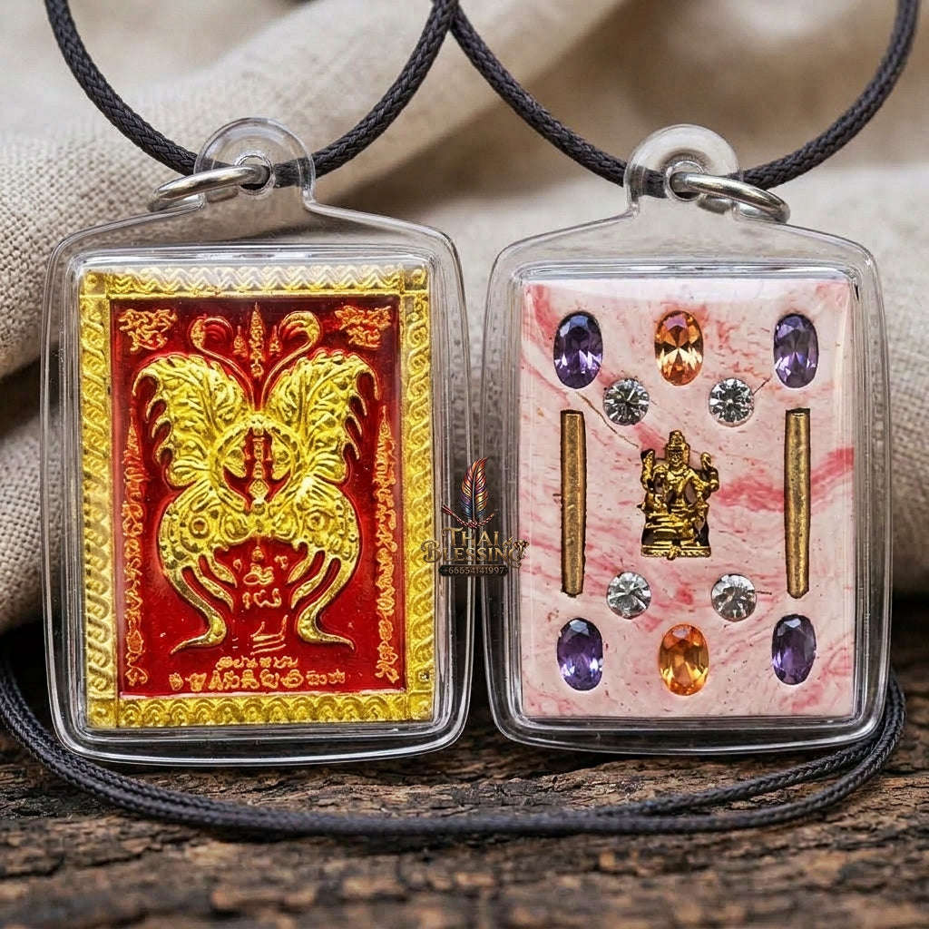 Authentic Thai Butterfly King Amulet "Thep Chamlaeng Phamon BE 2555" - Supreme Metta Charm, Sales Magnet & Wealth Attraction