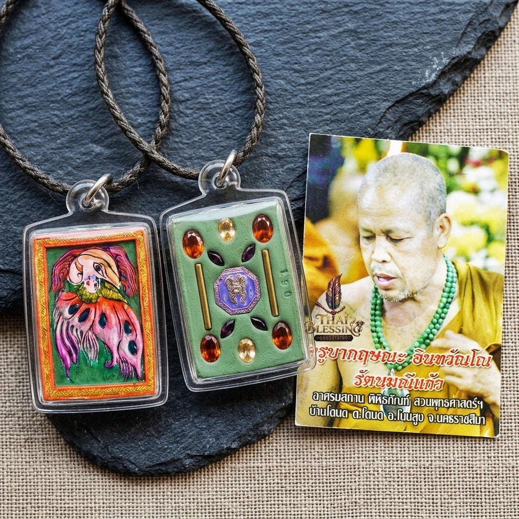 Authentic Thai Butterfly King Amulet "Thep Chamlaeng Phamon BE 2555" - Supreme Metta Charm, Sales Magnet & Wealth Attraction