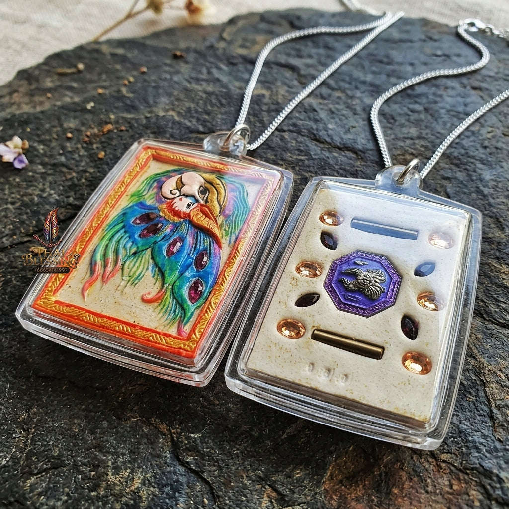 Authentic Thai Butterfly King Amulet "Thep Chamlaeng Phamon BE 2555" - Supreme Metta Charm, Sales Magnet & Wealth Attraction