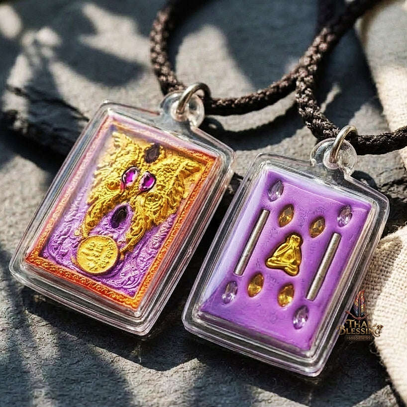 Authentic Thai Butterfly King Amulet "Thep Chamlaeng Phamon BE 2555" - Supreme Metta Charm, Sales Magnet & Wealth Attraction