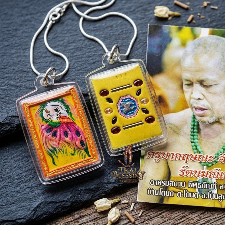 Authentic Thai Butterfly King Amulet "Thep Chamlaeng Phamon BE 2555" - Supreme Metta Charm, Sales Magnet & Wealth Attraction