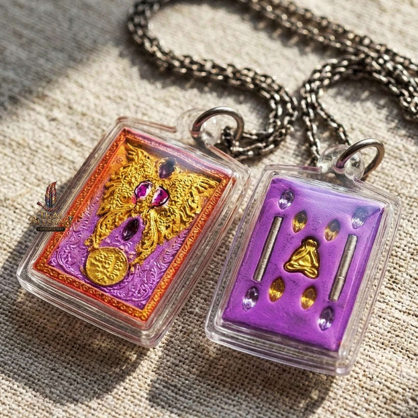 Authentic Thai Butterfly King Amulet "Thep Chamlaeng Phamon BE 2555" - Supreme Metta Charm, Sales Magnet & Wealth Attraction
