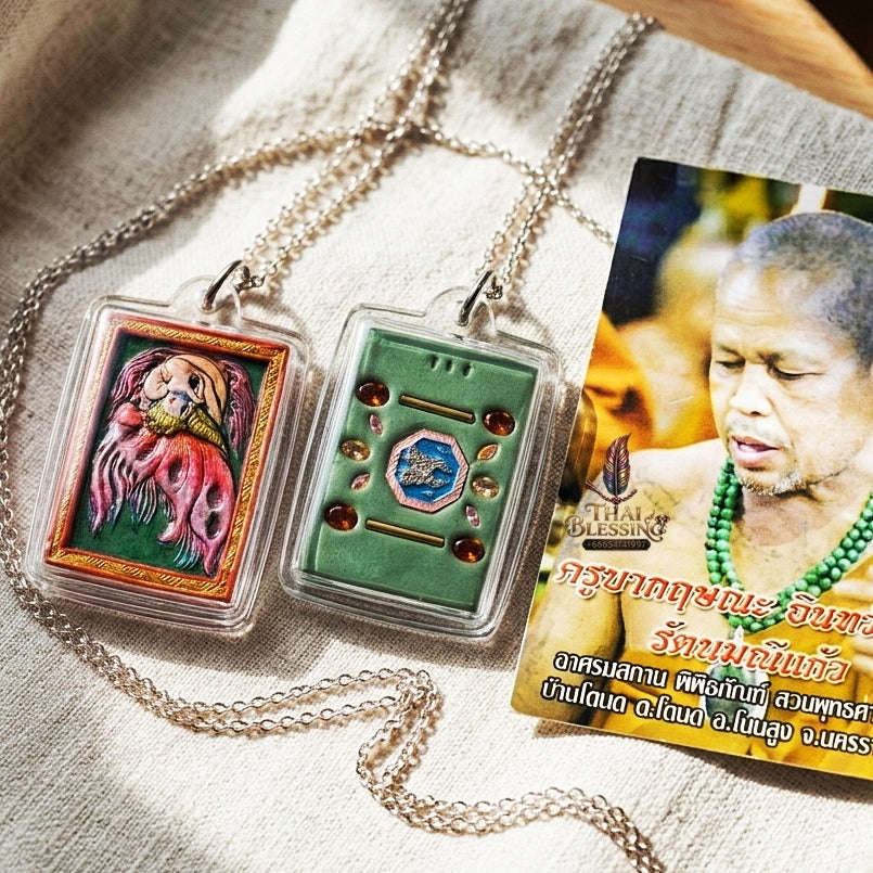 Authentic Thai Butterfly King Amulet "Thep Chamlaeng Phamon BE 2555" - Supreme Metta Charm, Sales Magnet & Wealth Attraction