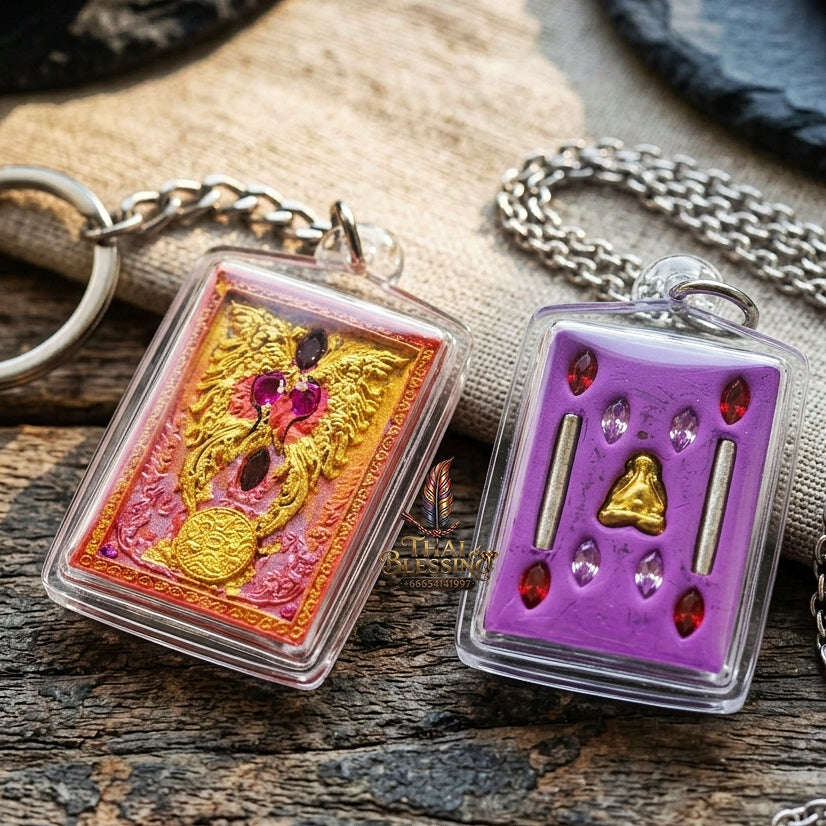 Authentic Thai Butterfly King Amulet "Thep Chamlaeng Phamon BE 2555" - Supreme Metta Charm, Sales Magnet & Wealth Attraction