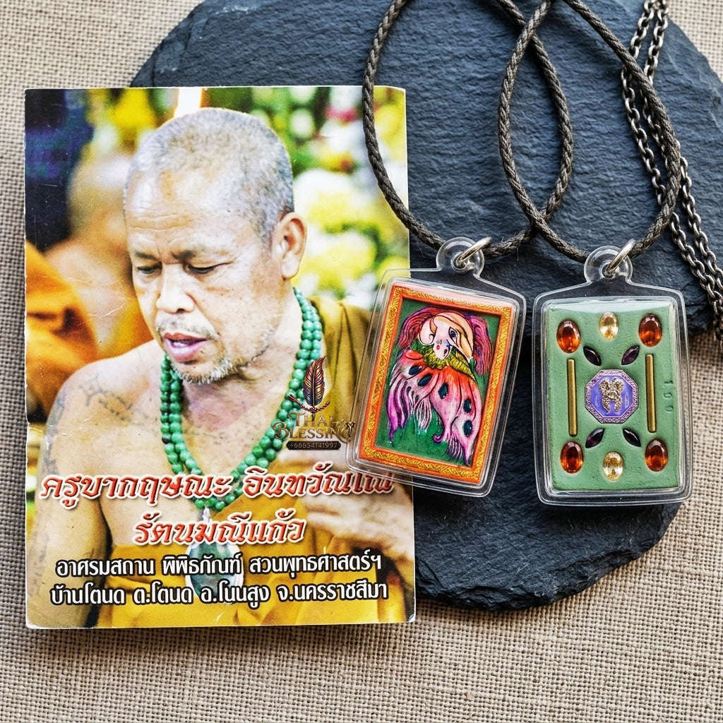 Authentic Thai Butterfly King Amulet "Thep Chamlaeng Phamon BE 2555" - Supreme Metta Charm, Sales Magnet & Wealth Attraction