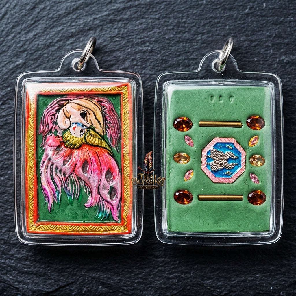 Authentic Thai Butterfly King Amulet "Thep Chamlaeng Phamon BE 2555" - Supreme Metta Charm, Sales Magnet & Wealth Attraction