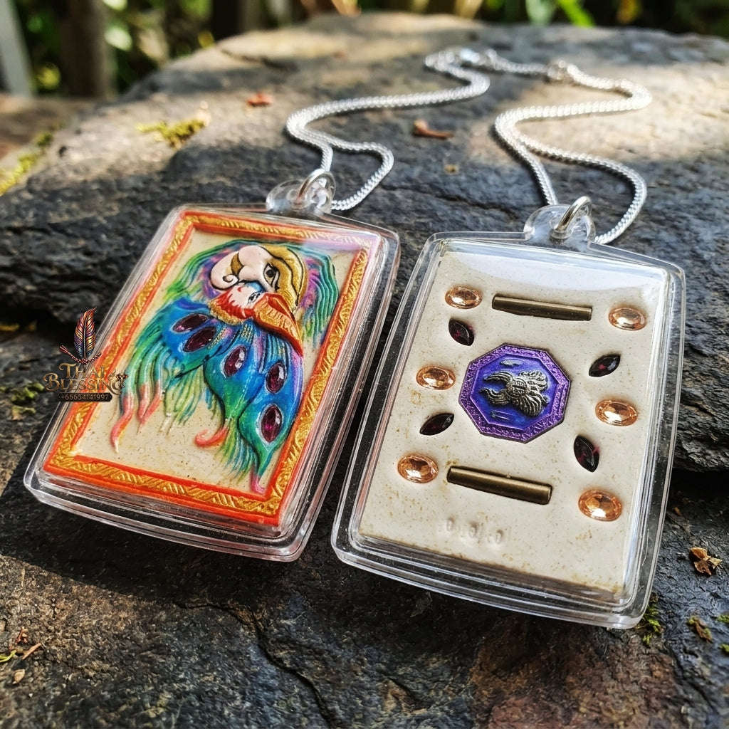 Authentic Thai Butterfly King Amulet "Thep Chamlaeng Phamon BE 2555" - Supreme Metta Charm, Sales Magnet & Wealth Attraction