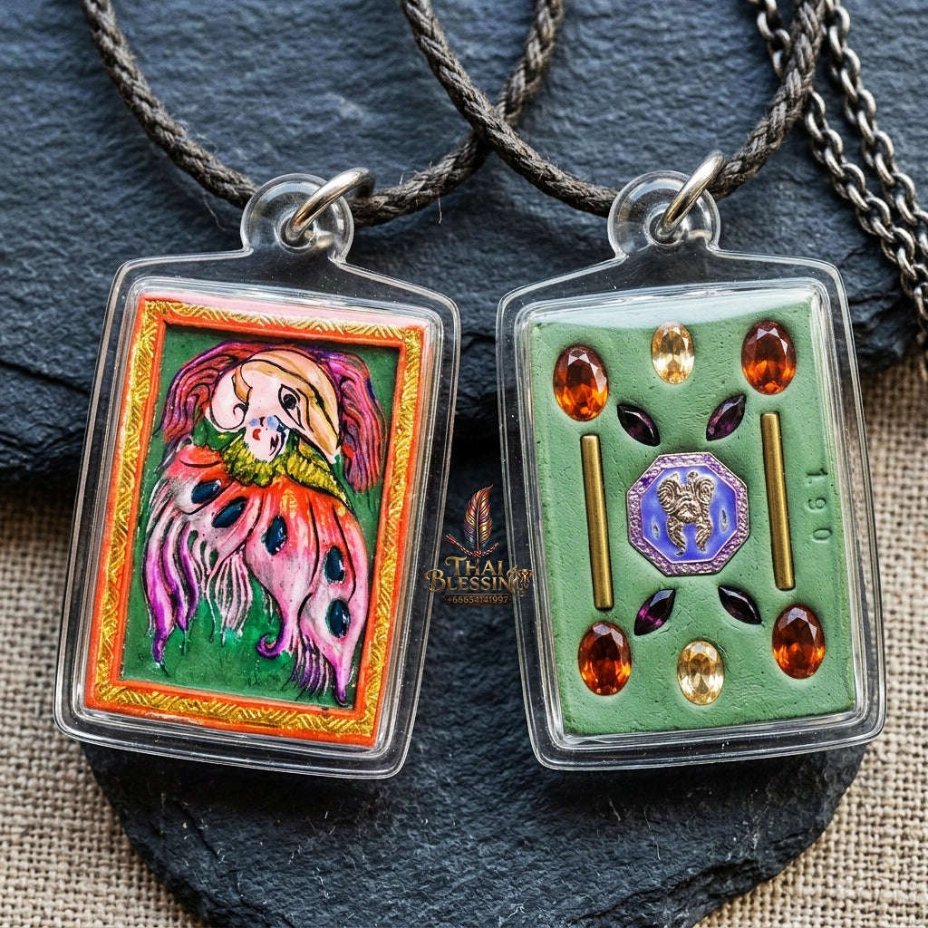 Authentic Thai Butterfly King Amulet "Thep Chamlaeng Phamon BE 2555" - Supreme Metta Charm, Sales Magnet & Wealth Attraction