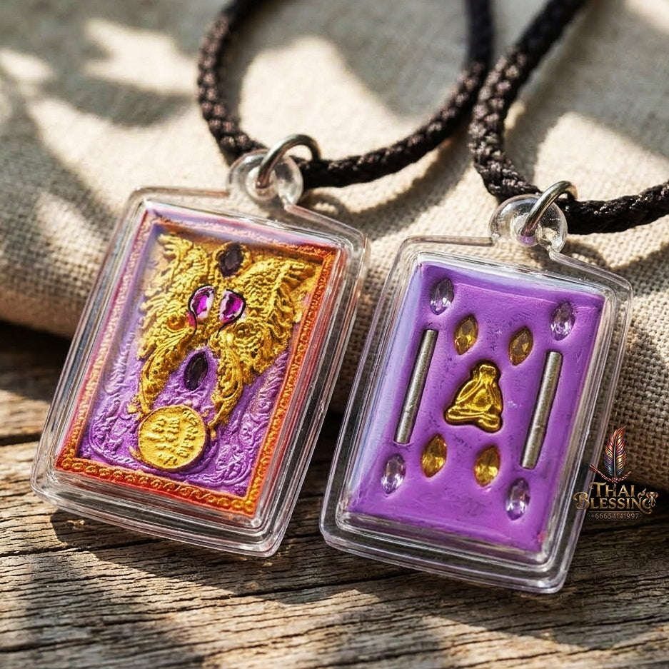 Authentic Thai Butterfly King Amulet "Thep Chamlaeng Phamon BE 2555" - Supreme Metta Charm, Sales Magnet & Wealth Attraction