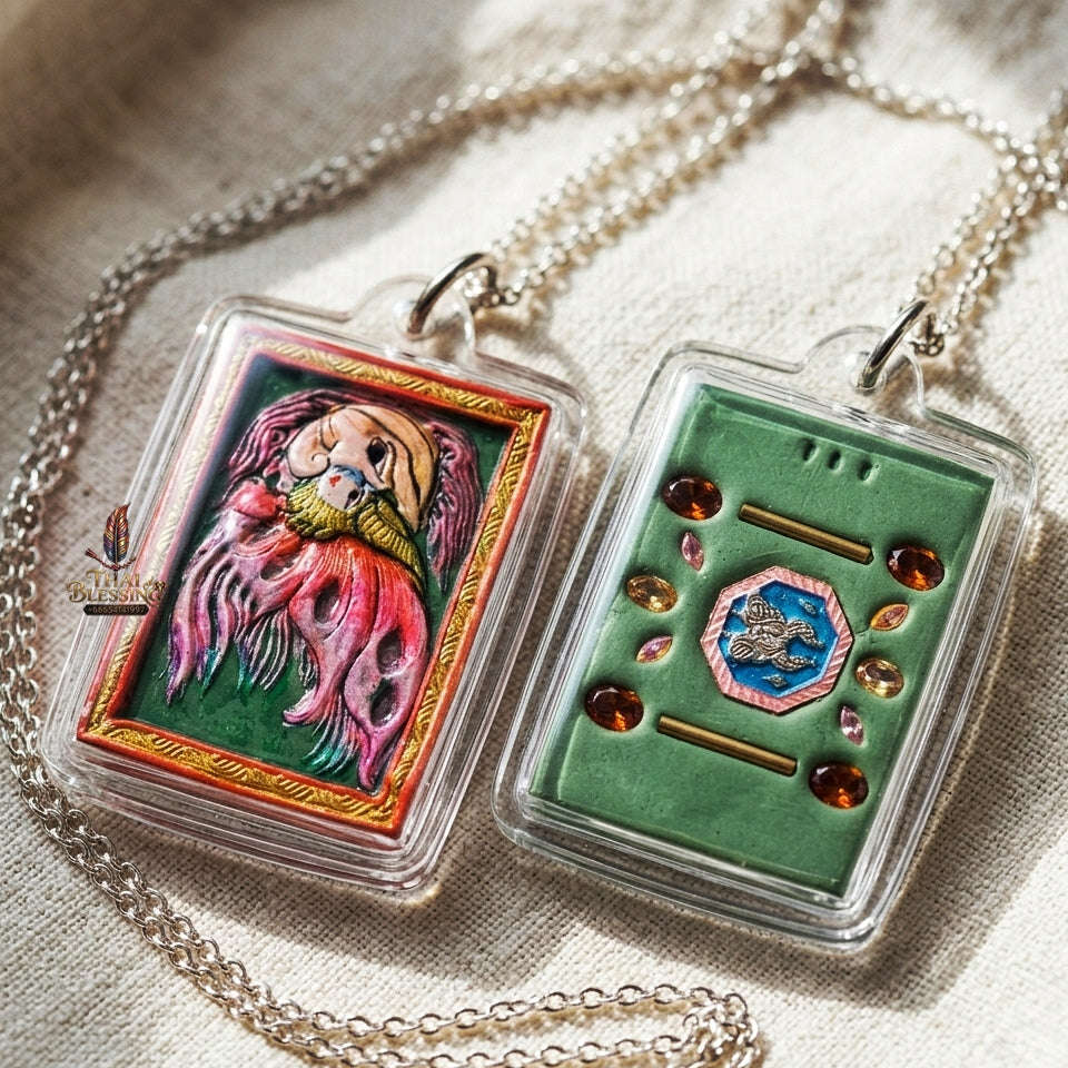 Authentic Thai Butterfly King Amulet "Thep Chamlaeng Phamon BE 2555" - Supreme Metta Charm, Sales Magnet & Wealth Attraction