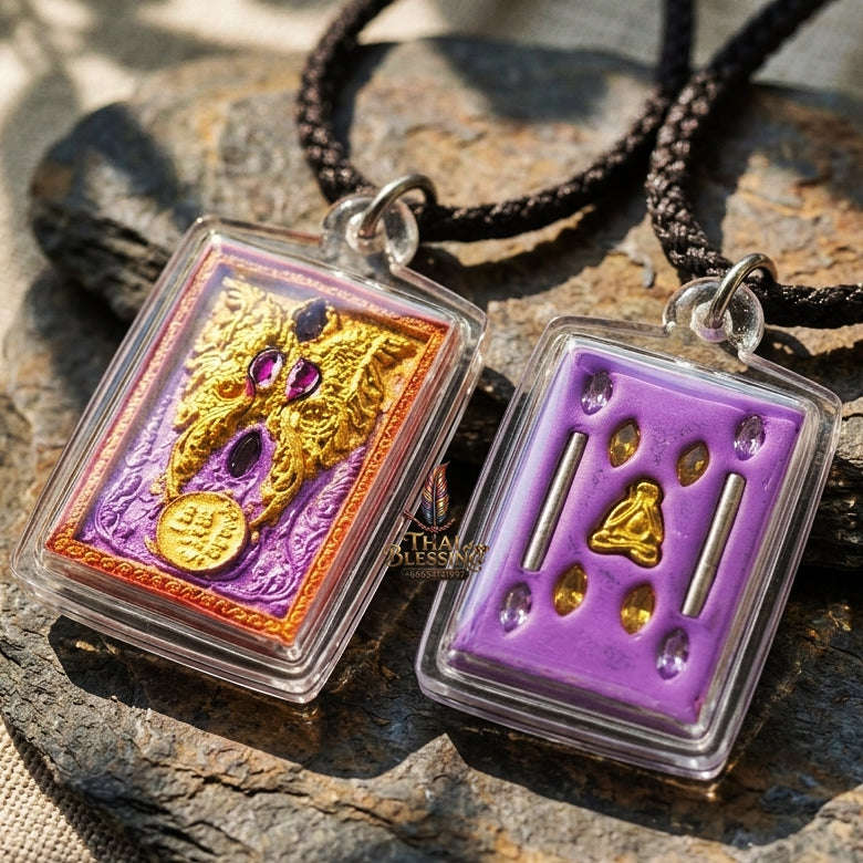 Authentic Thai Butterfly King Amulet "Thep Chamlaeng Phamon BE 2555" - Supreme Metta Charm, Sales Magnet & Wealth Attraction