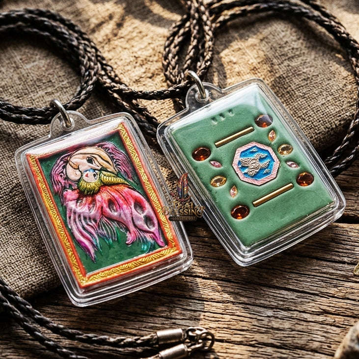Authentic Thai Butterfly King Amulet "Thep Chamlaeng Phamon BE 2555" - Supreme Metta Charm, Sales Magnet & Wealth Attraction