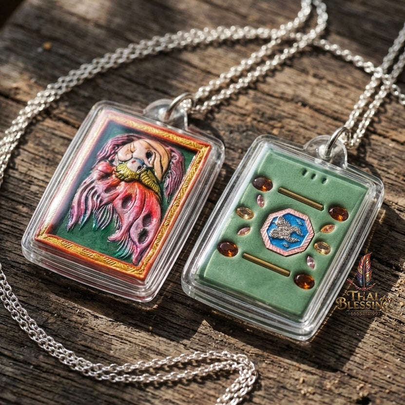 Authentic Thai Butterfly King Amulet "Thep Chamlaeng Phamon BE 2555" - Supreme Metta Charm, Sales Magnet & Wealth Attraction
