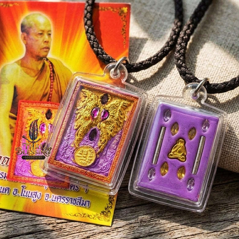 Authentic Thai Butterfly King Amulet "Thep Chamlaeng Phamon BE 2555" - Supreme Metta Charm, Sales Magnet & Wealth Attraction