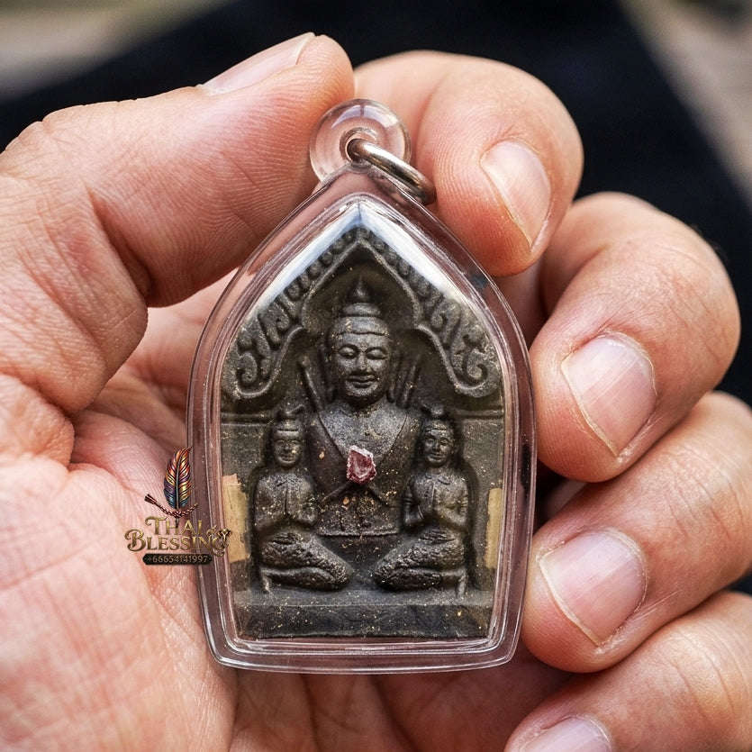 Authentic Thai Charm Amulet "Khun Phaen Ma Sep Nang BE 2554" - Sacred Takian Wood Powder & Ma Sep Nang Seduction Rear Thai Blessing Co By RURUECHA