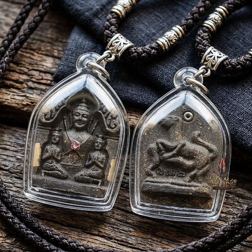 Authentic Thai Charm Amulet "Khun Phaen Ma Sep Nang BE 2554" - Sacred Takian Wood Powder & Ma Sep Nang Seduction Rear Thai Blessing Co By RURUECHA