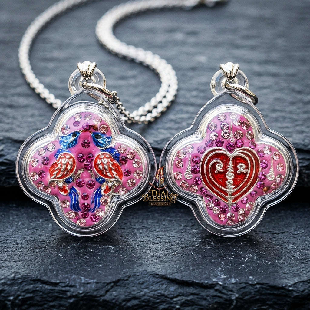 Authentic Thai Charm Amulet "Salika Riak Rak BE 2567" - Supreme Golden-Tongued Hornbill Love Attraction & Persuasive Charisma