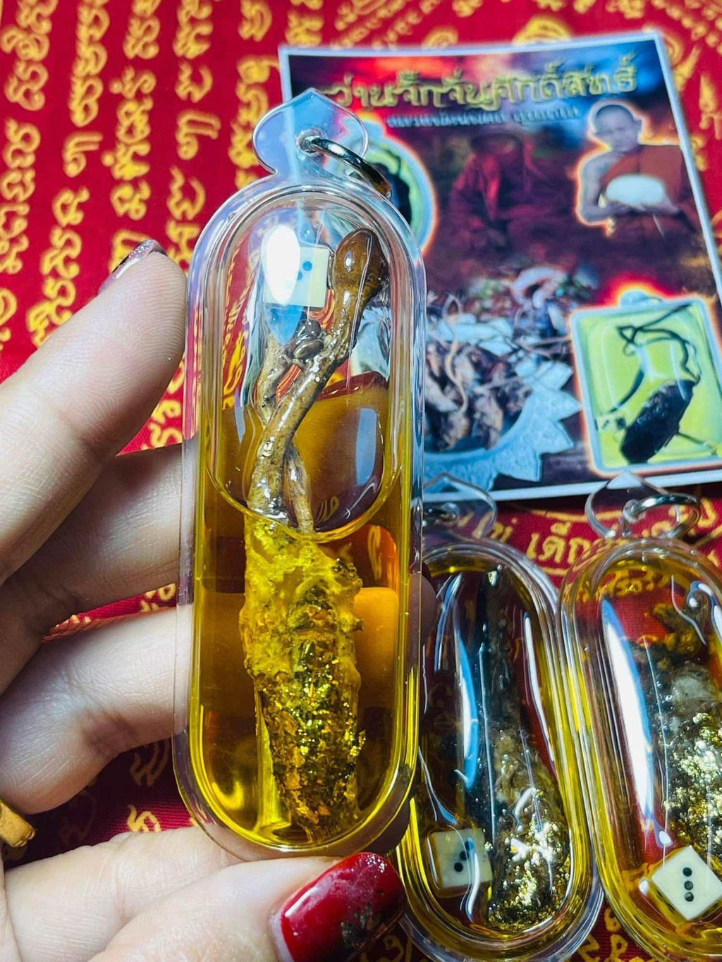 Authentic Thai Amulet for Luck - Cicada Herb Wan Jakjan for Attraction