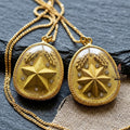 Authentic Thai Destiny Star Amulet "Dao Kham Duang BE 2562" - Golden Yellow 108 Sacred Buddha Powder & Gem-Embedded Lucky Star Talisman Thai Blessing Co By RURUECHA