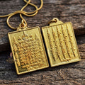 Authentic Thai Esoteric Yantra Amulet "Charoen Phon Charoen Suk BE 2569" - Golden Brass Diamond Armor & 5-Row Yant Dad Talisman
