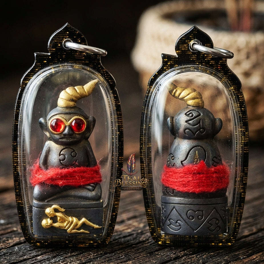 Authentic Thai Extreme Seduction Amulet "Phaya Ngang Pa Cha Da" - Supreme Carnal Passion, Gambler Luck & Black Magic Shield