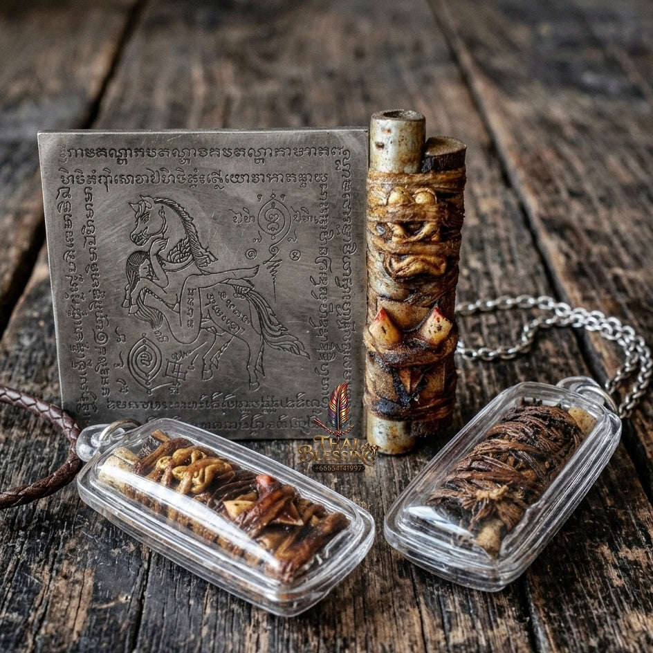 Authentic Thai Extreme Seduction Takrut "Ma Kiang Nang Dok Khru" - Supreme Carnal Magnetism, In Koo Seduction & Hypnotic Love Binding