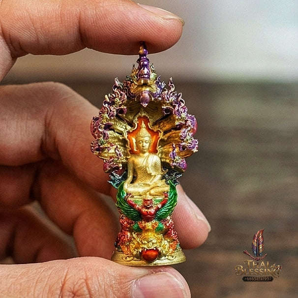 Authentic Thai Fine Art Amulet "Phra Buddha Setthi Nakaraj BE 2568" - Supreme Naga Wealth Guardian, Garuda Authority & Rahu Shield Thai Blessing Co By RURUECHA