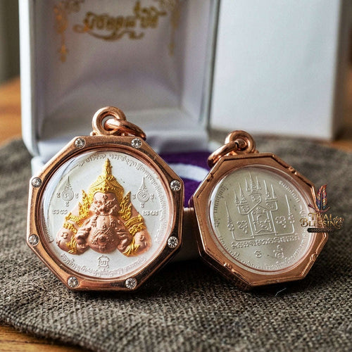 Authentic Thai Fine Art Amulet "Phra Rahu Song Rit & Sacred Yantra BE 2559" - Supreme Destiny Reversal, Astrological Shield & Wealth Attraction Thai Blessing Co By RURUECHA