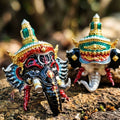 Authentic Thai Fine Art Ganesha Mask Pendant "Setthi Partiharn Edition" - Supreme Obstacle Remover & Miracle Wealth Attraction Thai Blessing Co By RURUECHA