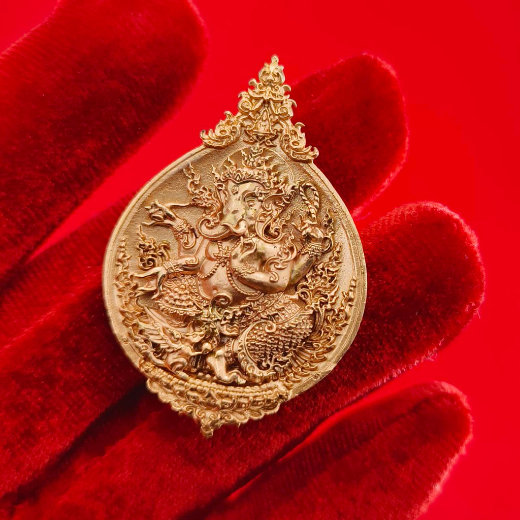 Authentic Thai Ganesh Amulet for Success - Phra Phikanet Ganesh Charm