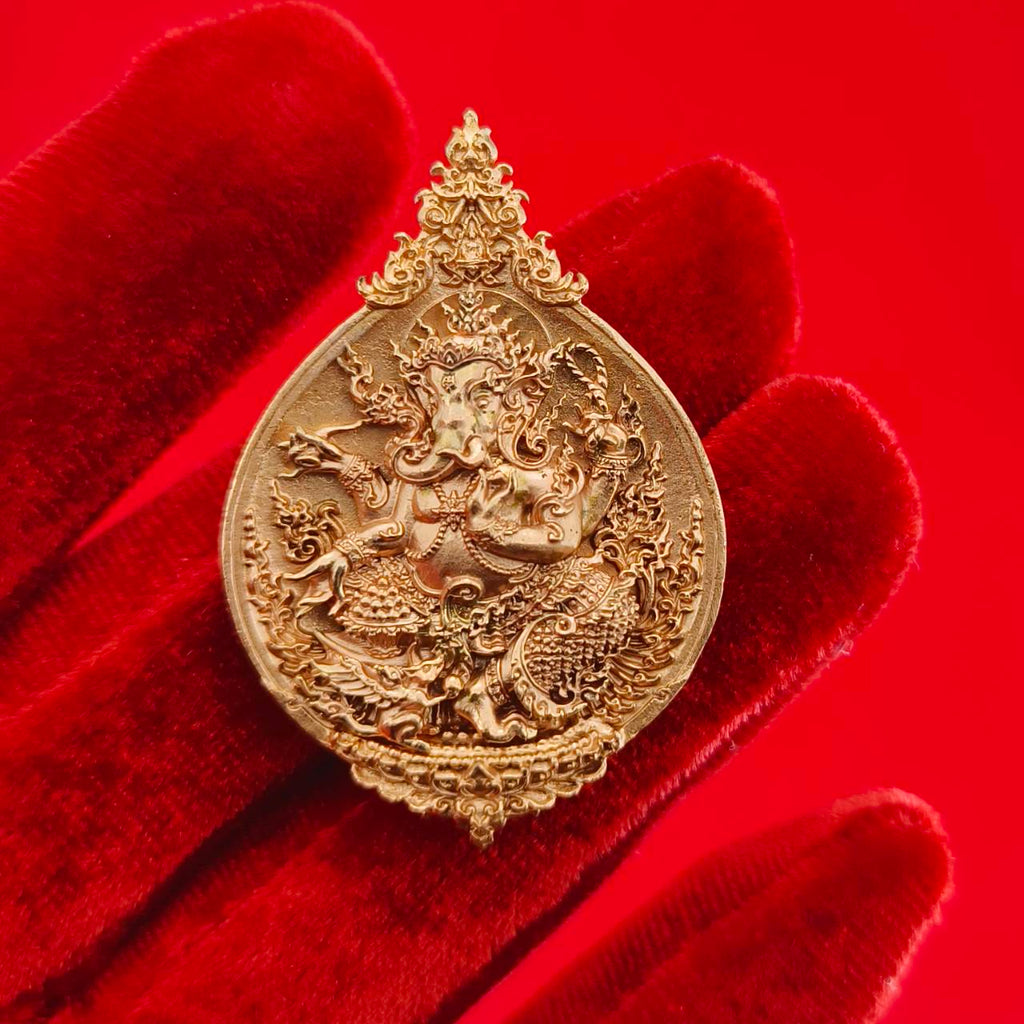 Authentic Thai Ganesh Amulet for Success - Phra Phikanet Ganesh Charm Default Title