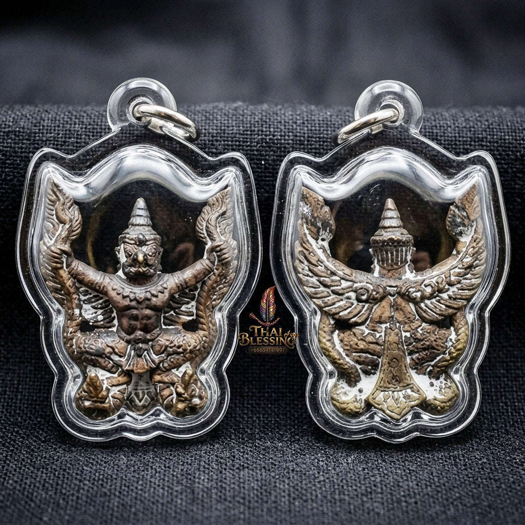 Authentic Thai Garuda Amulet "Phaya Krut Nam Ruek Sacred Bronze Edition" - Majestic Sacred Bronze Alloy Pendant Thai Blessing Co By RURUECHA