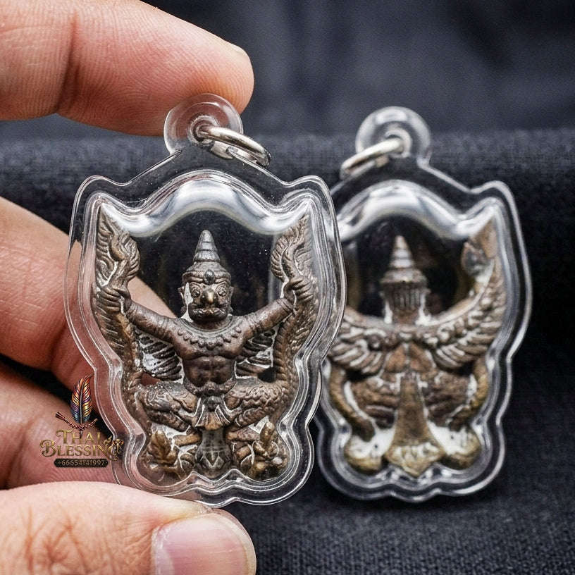 Authentic Thai Garuda Amulet "Phaya Krut Nam Ruek Sacred Bronze Edition" - Majestic Sacred Bronze Alloy Pendant Thai Blessing Co By RURUECHA