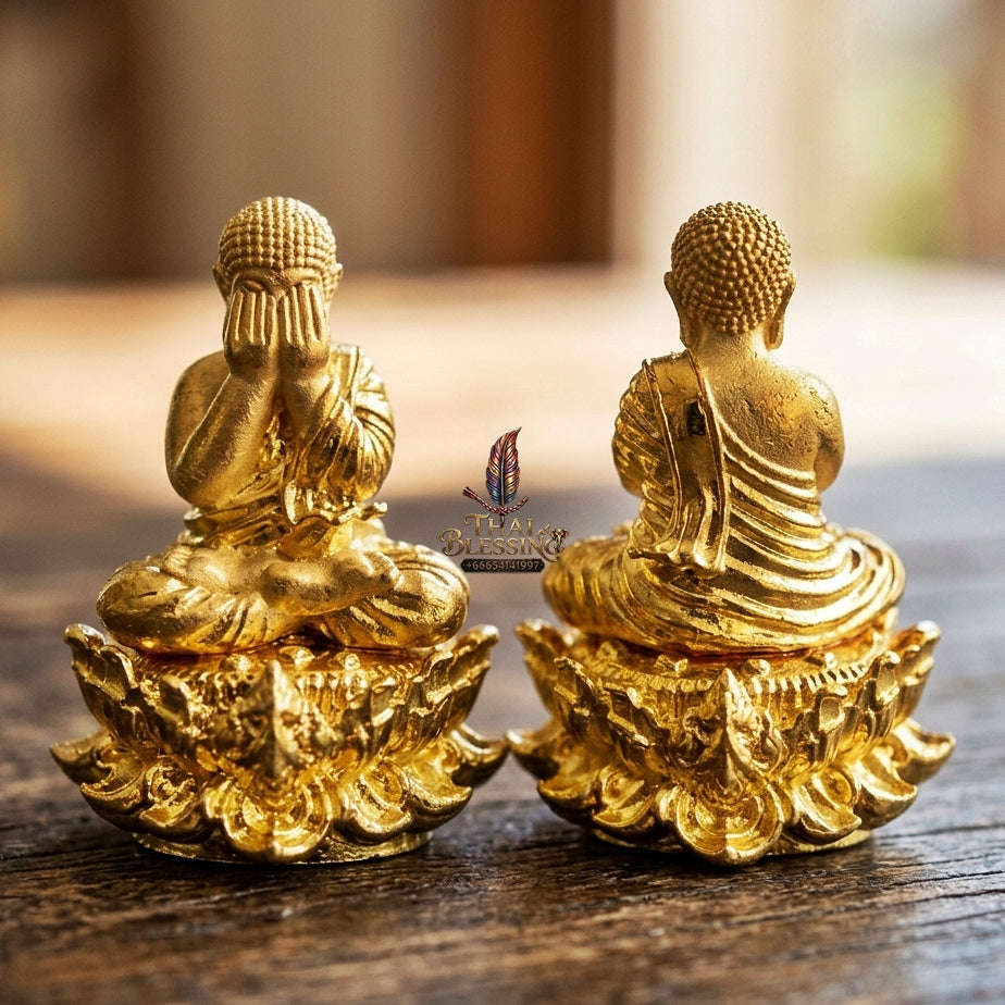 Authentic Thai Gold Amulet "Phra Pidta Setthi Anantakarn - Eternal Millionaire Buddha" - Infinite Wealth Attraction, Evil Shield & Great Luck Thai Blessing Co By RURUECHA