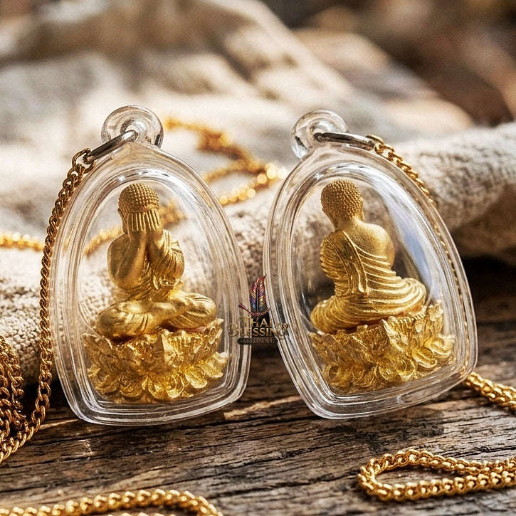 Authentic Thai Gold Amulet "Phra Pidta Setthi Anantakarn - Eternal Millionaire Buddha" - Infinite Wealth Attraction, Evil Shield & Great Luck Thai Blessing Co By RURUECHA
